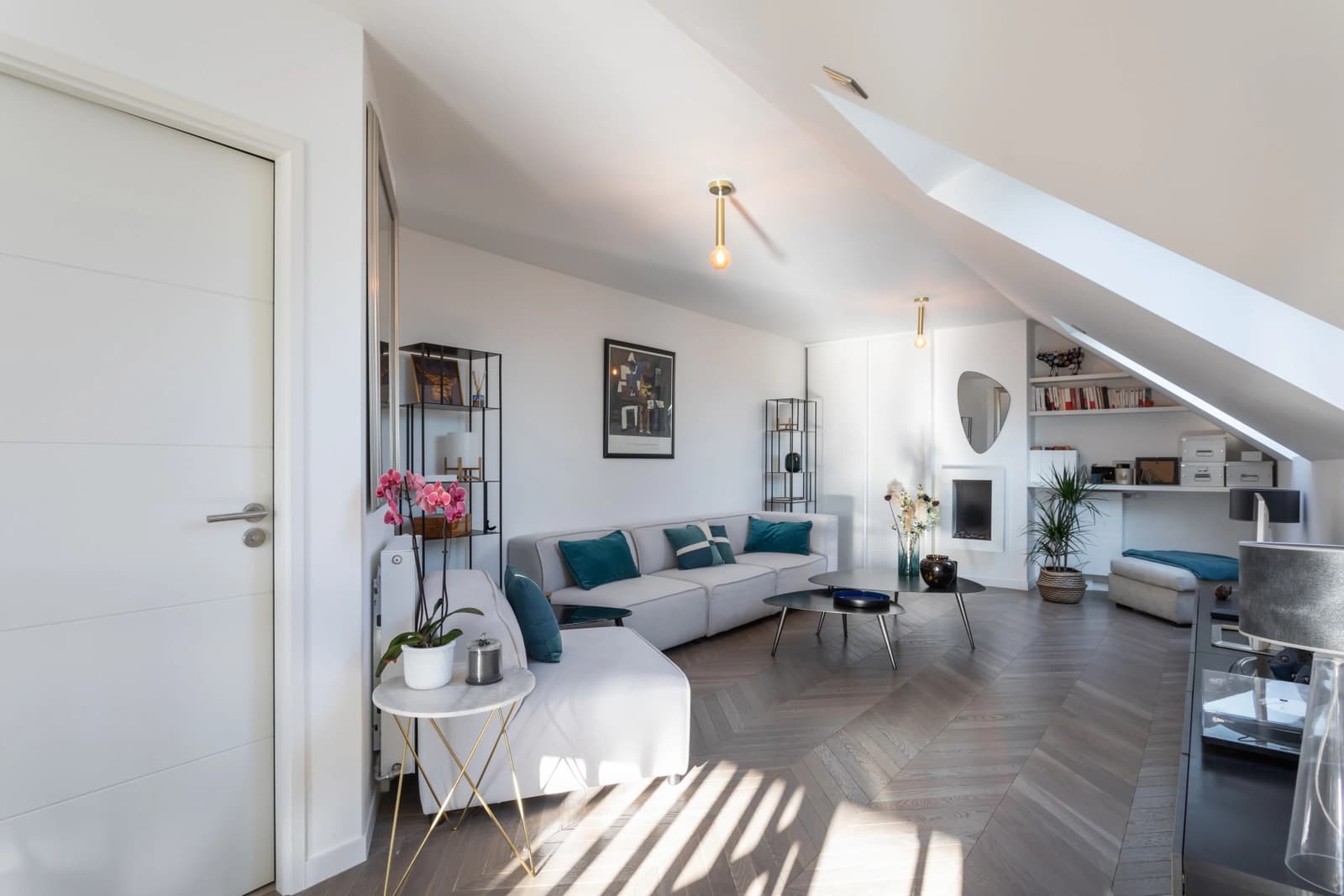 Living room in Large terrace overlooking Paris - 1