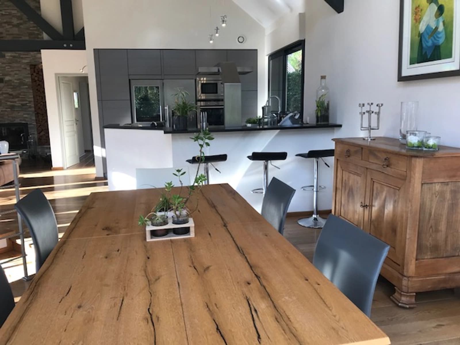Salle de réunion dans Maison d'architecte contemporaine en belle ossature bois - 1
