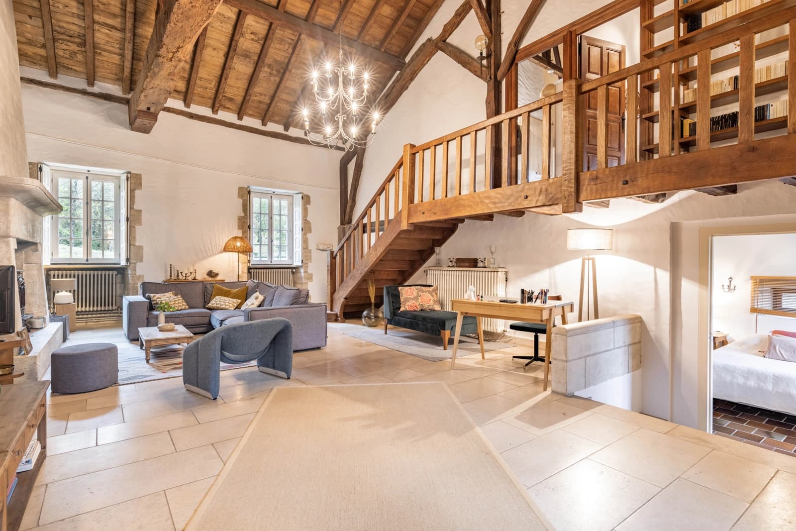 Living room in Charming property in a large green park - 1