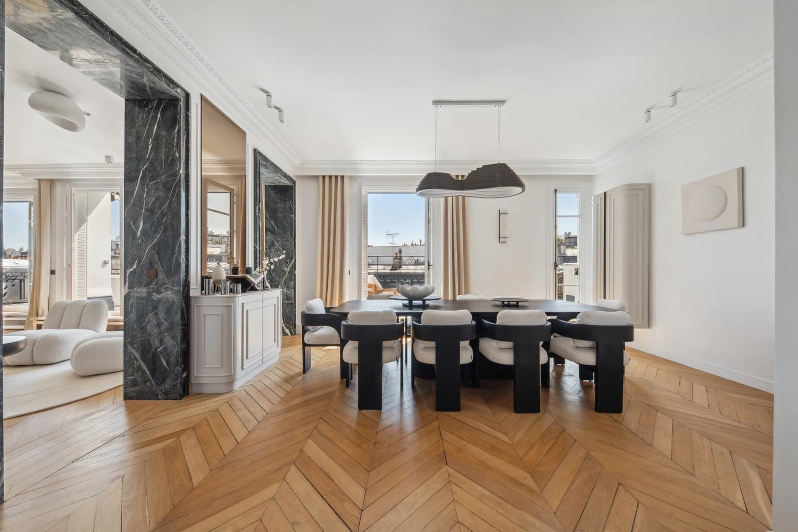 Salle de réunion dans Appartement haussmannien avec terrasse et belle vue - 1