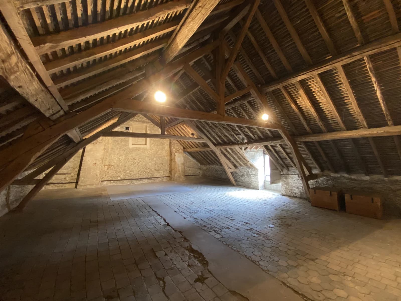 Large attic space in old house.