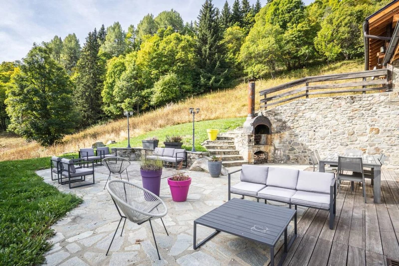Salle de réunion dans Chalet avec une vue imprenable sur les montagnes - 1