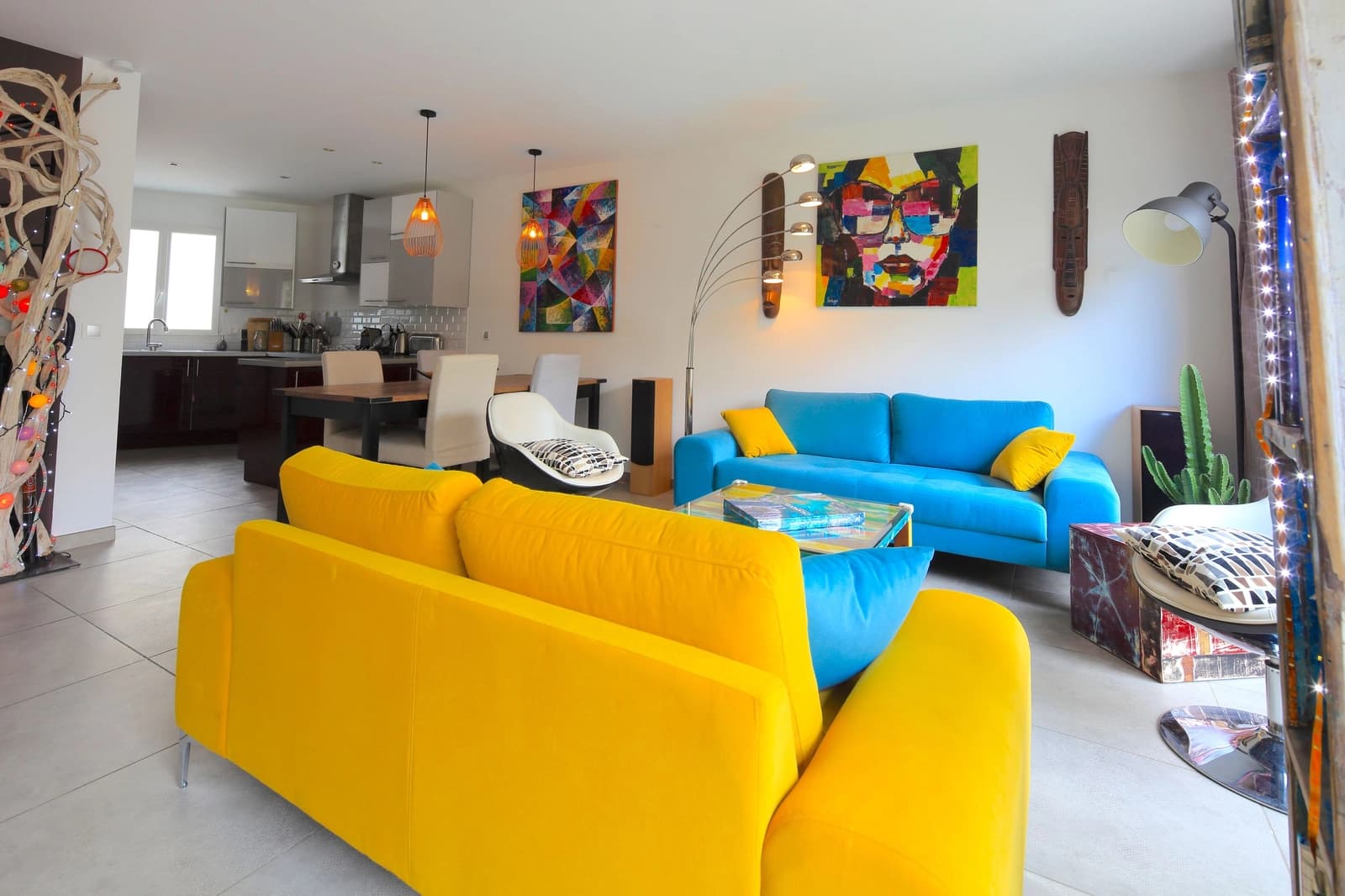 Salon dans Demeure avec piscine privée et son toit-terrasse unique - 1