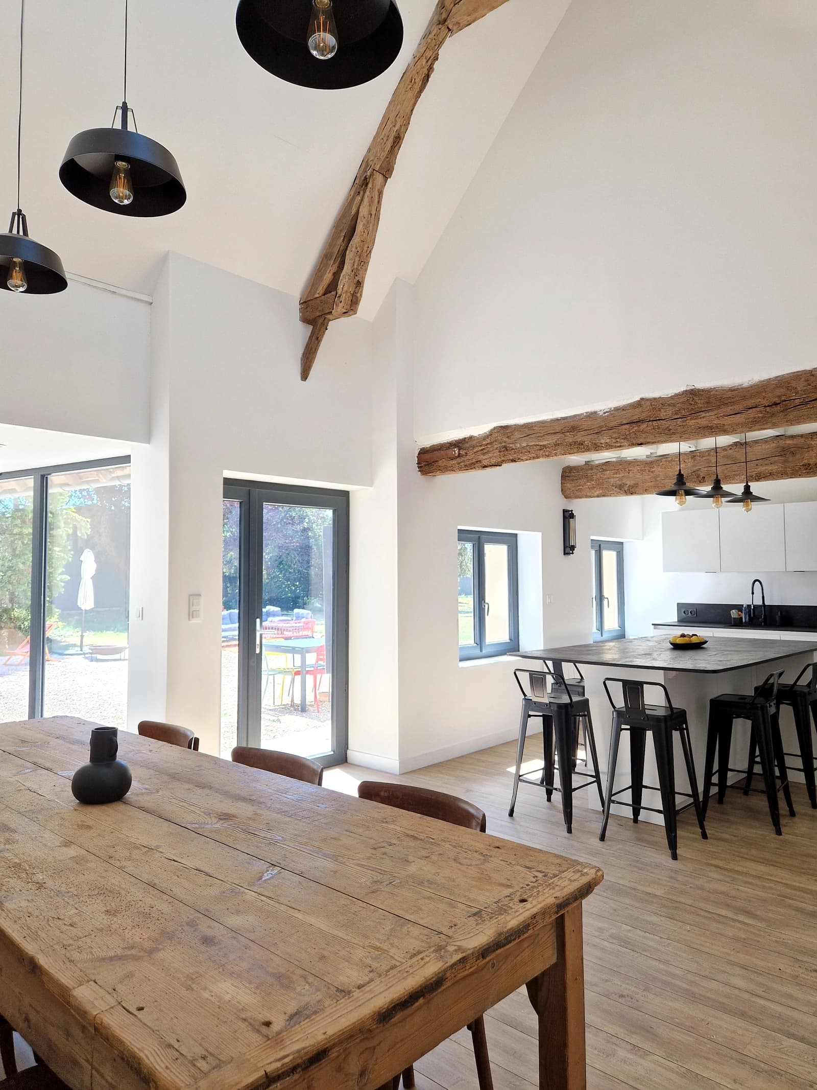 Meeting room in Typical renovated Normandy farmhouse with swimming pool - 1