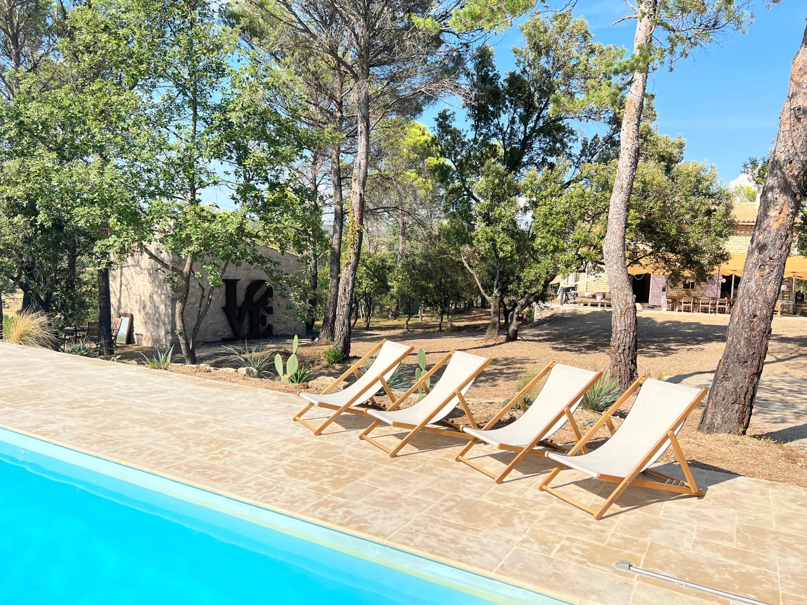 Salle de réunion dans Villa avec piscine et vue sur les Monts du Vaucluse - 1