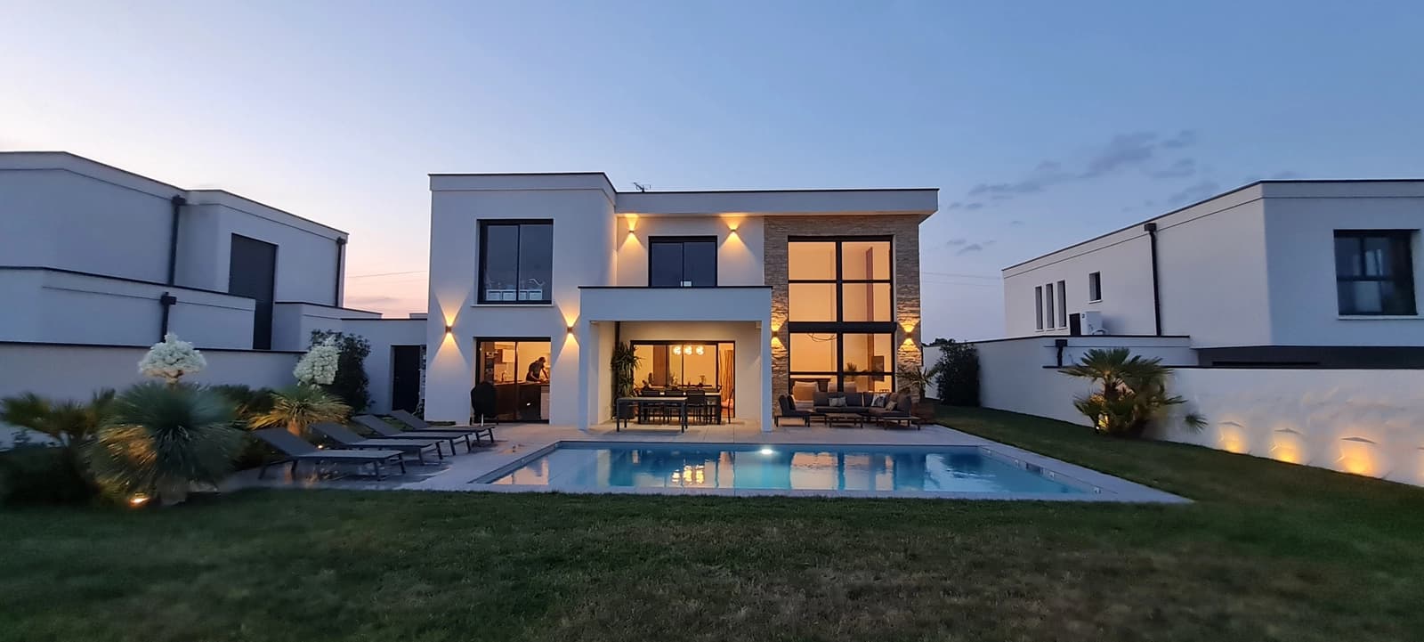 Contemporary house with large terrace