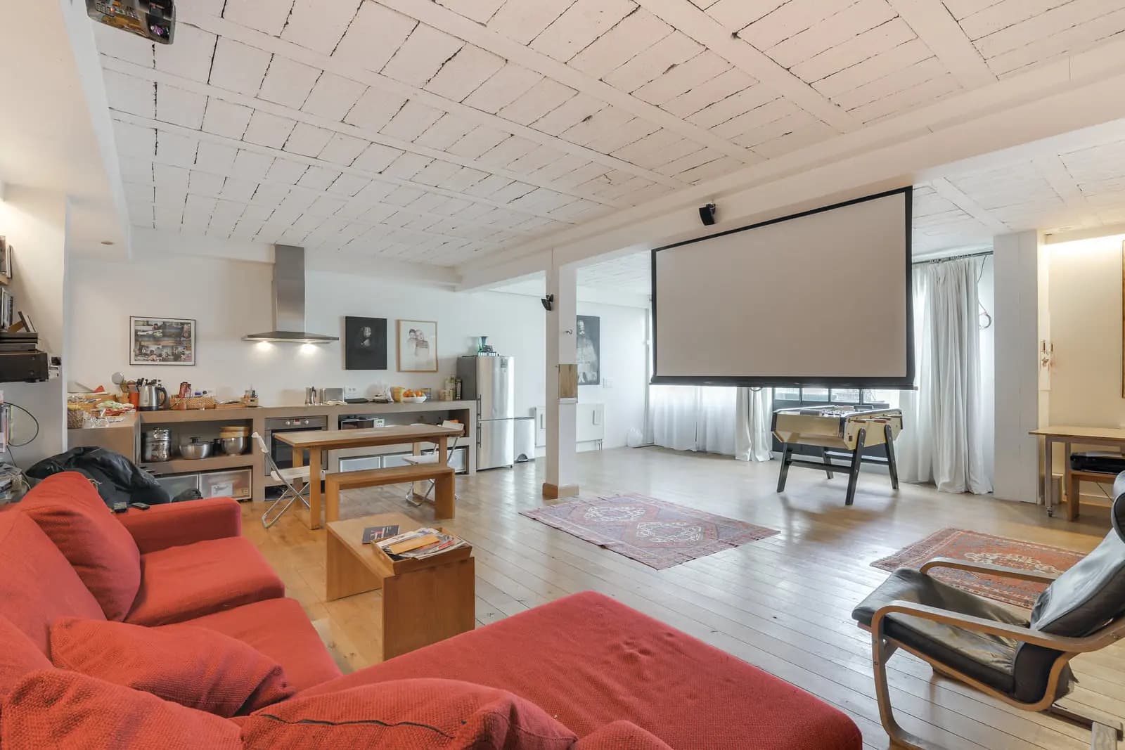 Living room in Cosy loft in Montreuil - 1