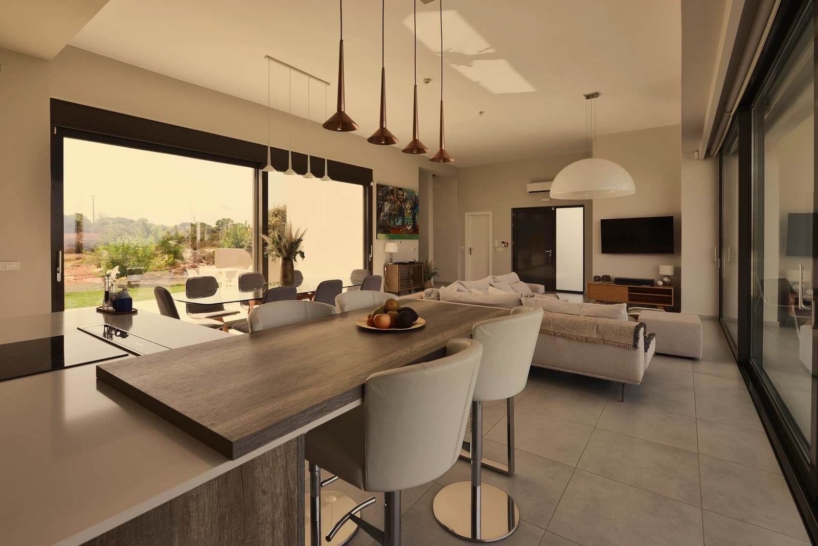 Salle de réunion dans Villa d'architecte offrant une vue époustouflante - 1