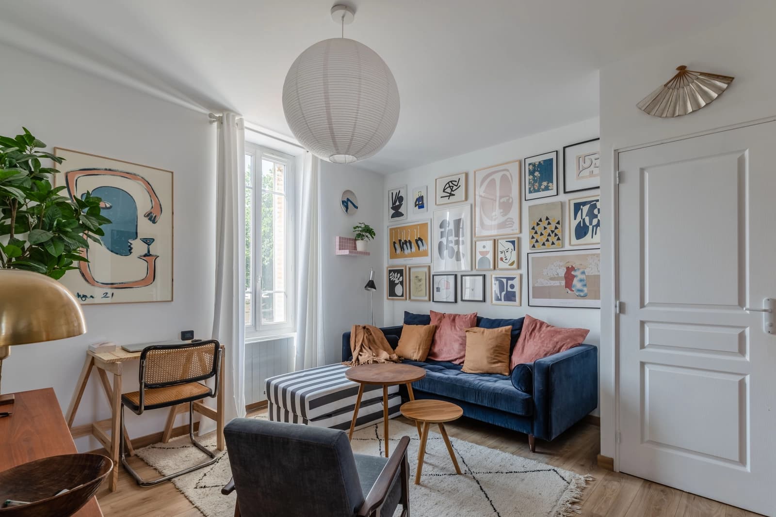 Salon dans Appartement Art/Boxe: un lieu de caractère sportif - 0