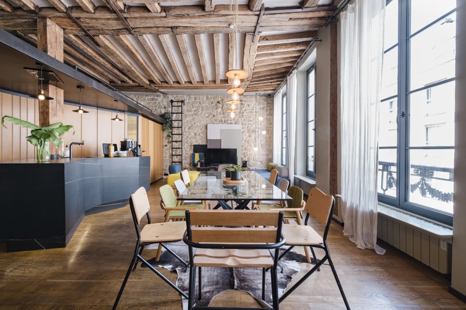 Espace Grand appartement ouvert dans le vivant quartier Montorgueil - 1