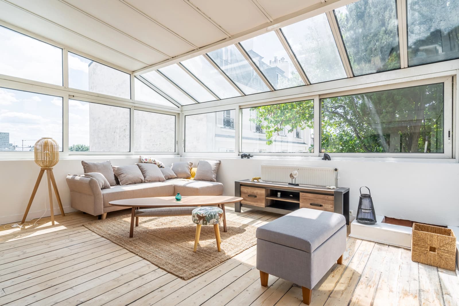 Salon dans Penthouse d'exception avec terrasse et jardin suspendu - 1