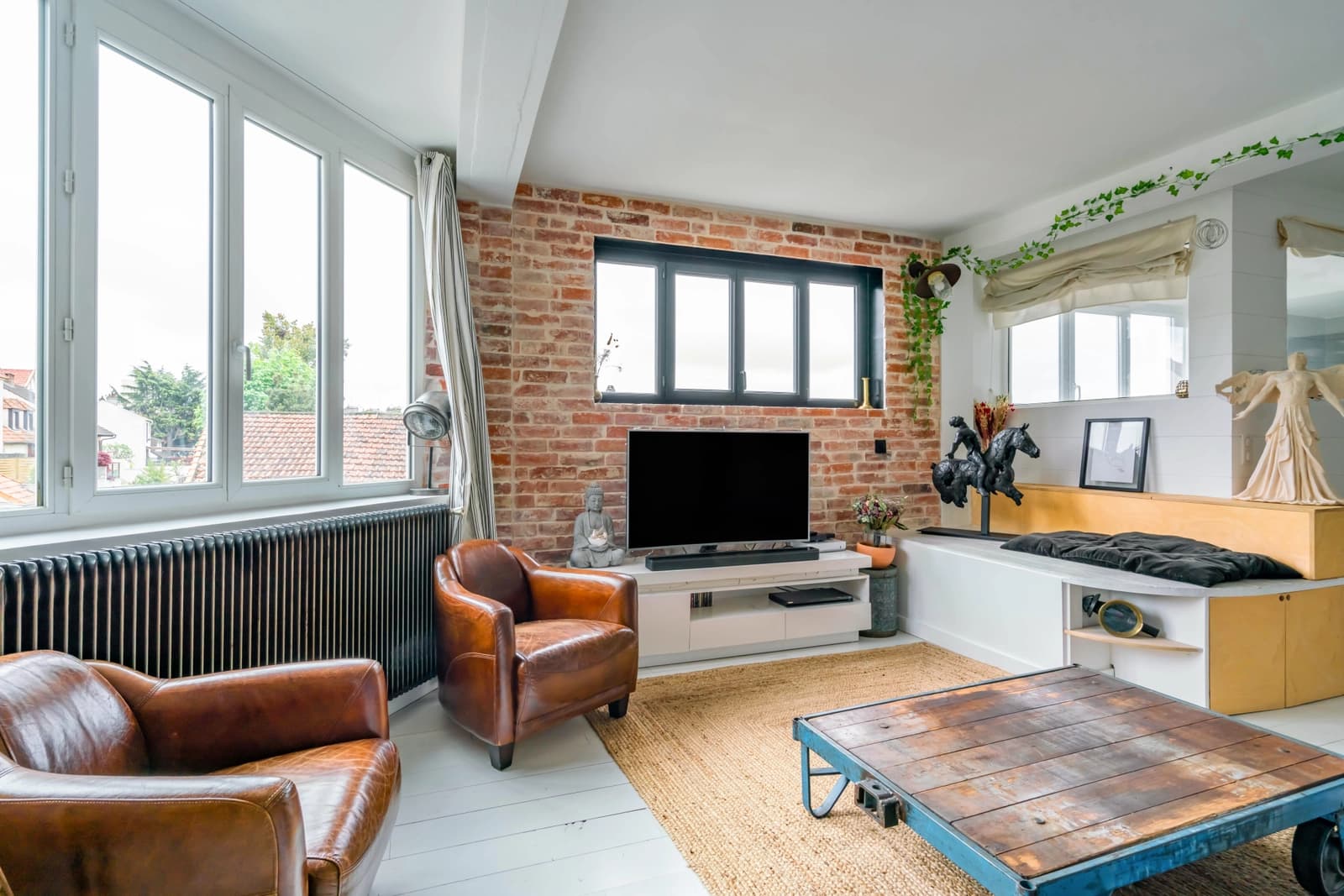 Living room in Bright duplex in a former printing works - 1