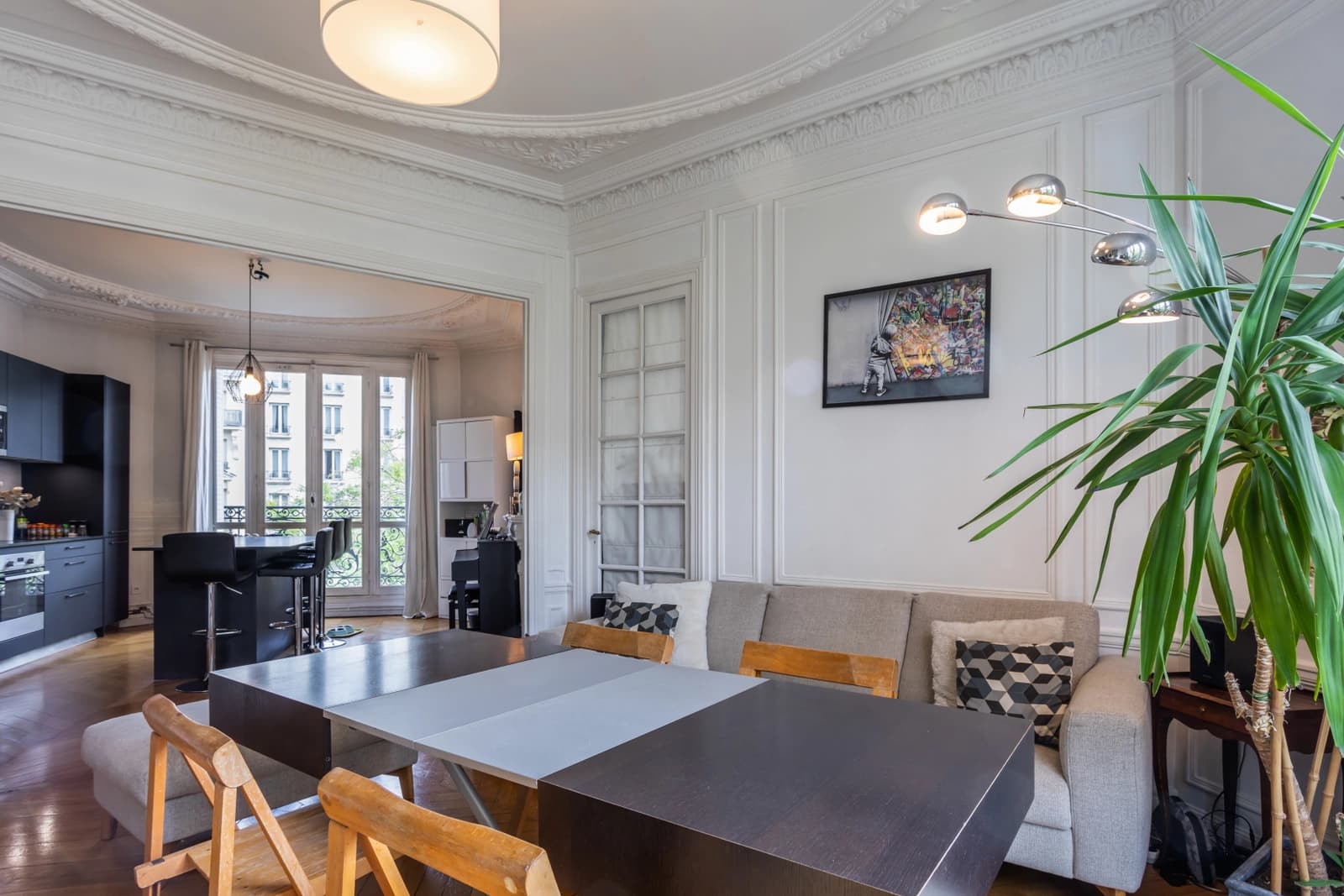 Salle de réunion dans Appartement de type Haussmannien, très grande clarté - 1