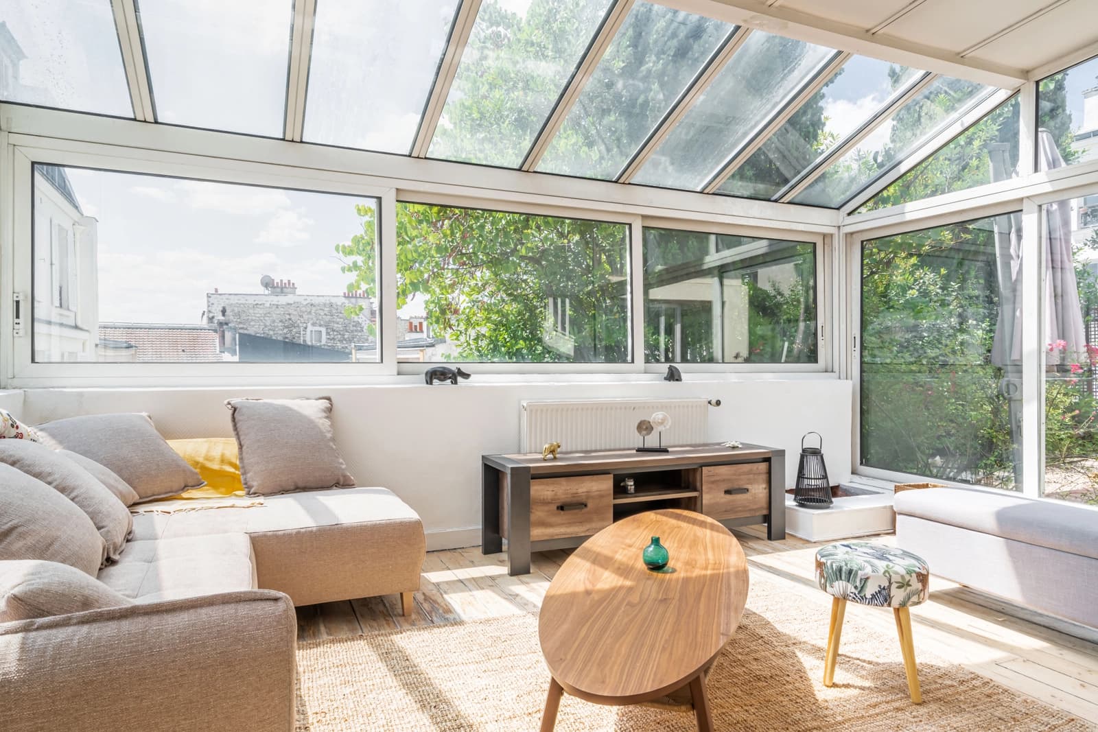 Salon dans Penthouse d'exception avec terrasse et jardin suspendu - 1