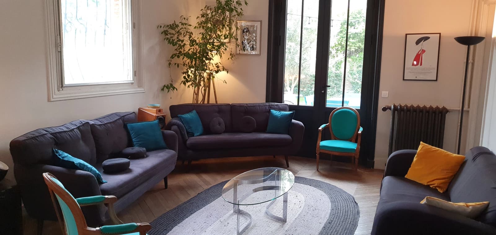 Salon dans Colombes: vaste maison en meulière (280m²) de caractère - 1
