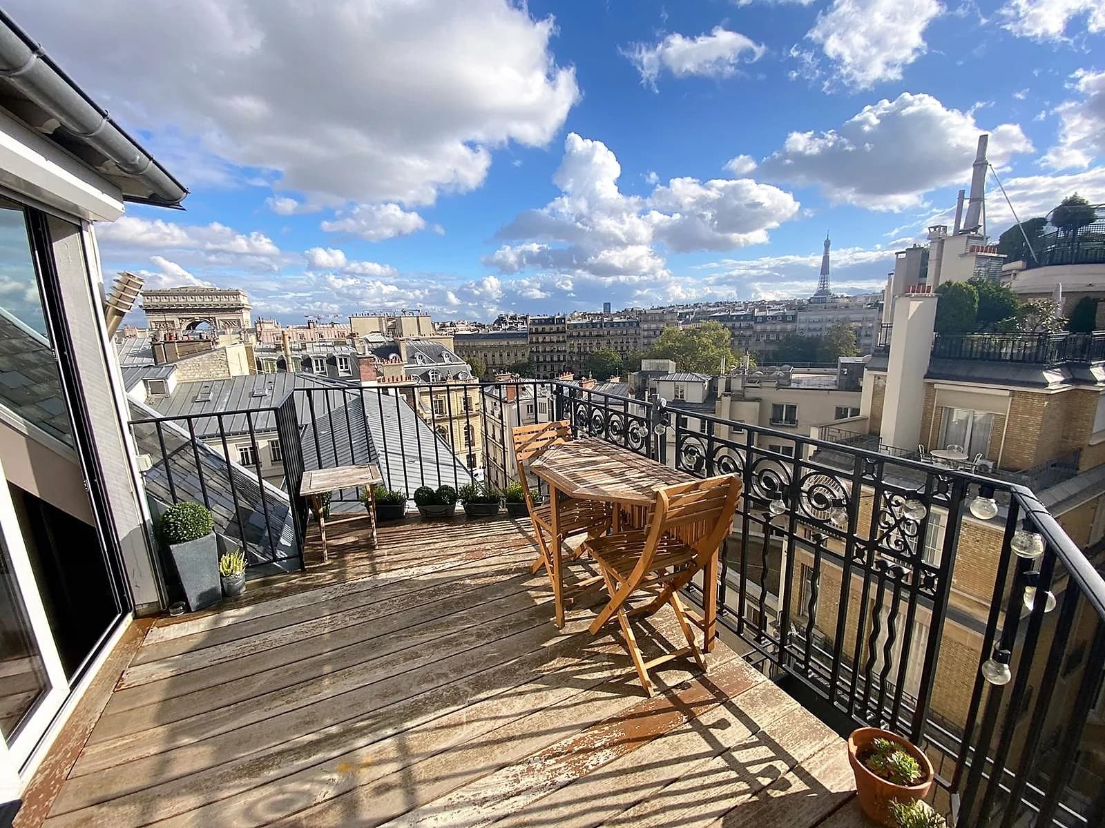 Salle de réunion dans Terrasse avec vue Arc de Triomphe et Tour Eiffel - 1