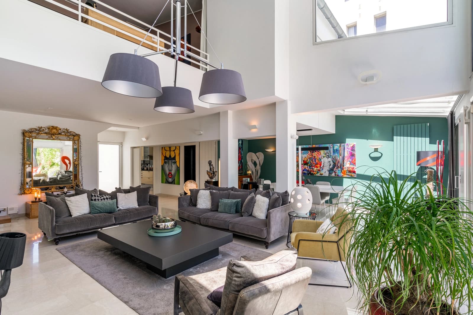 Salon dans Loft avec terrasse et jardin, un écrin de verdure - 0