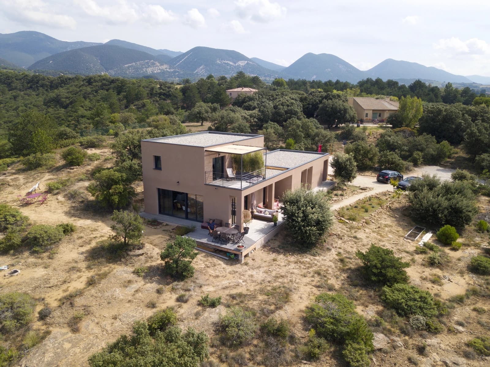Meeting room in Bright house - exceptional view south of the Drôme - 1