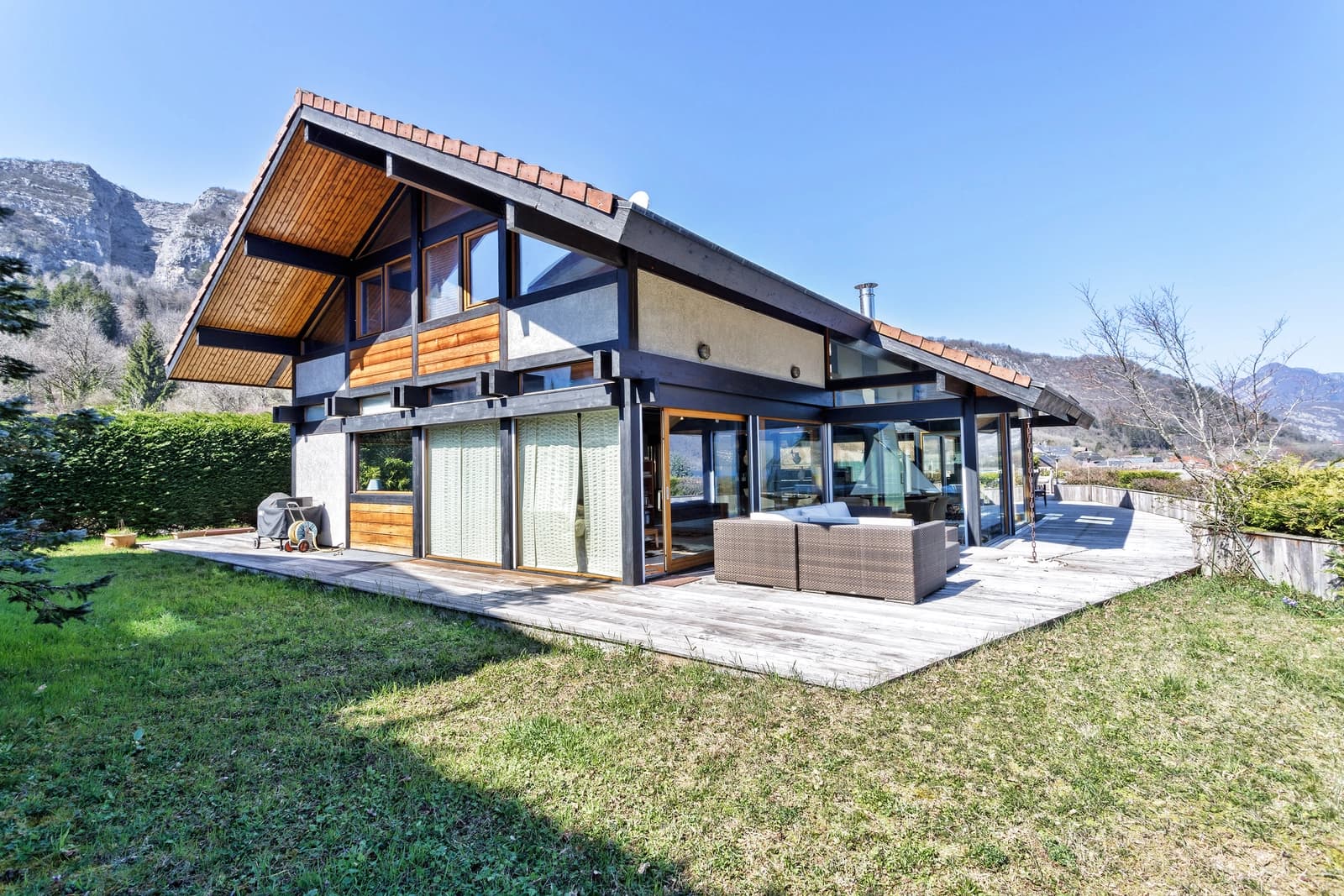 Salle de réunion dans Grand chalet savoyard moderne, panorama exceptionnel - 0