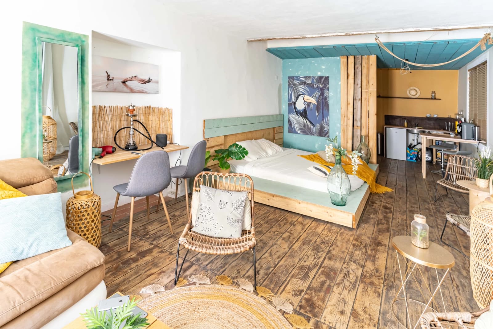 Salon dans Cosy Loft Panier: un nid douillet et authentique - 1
