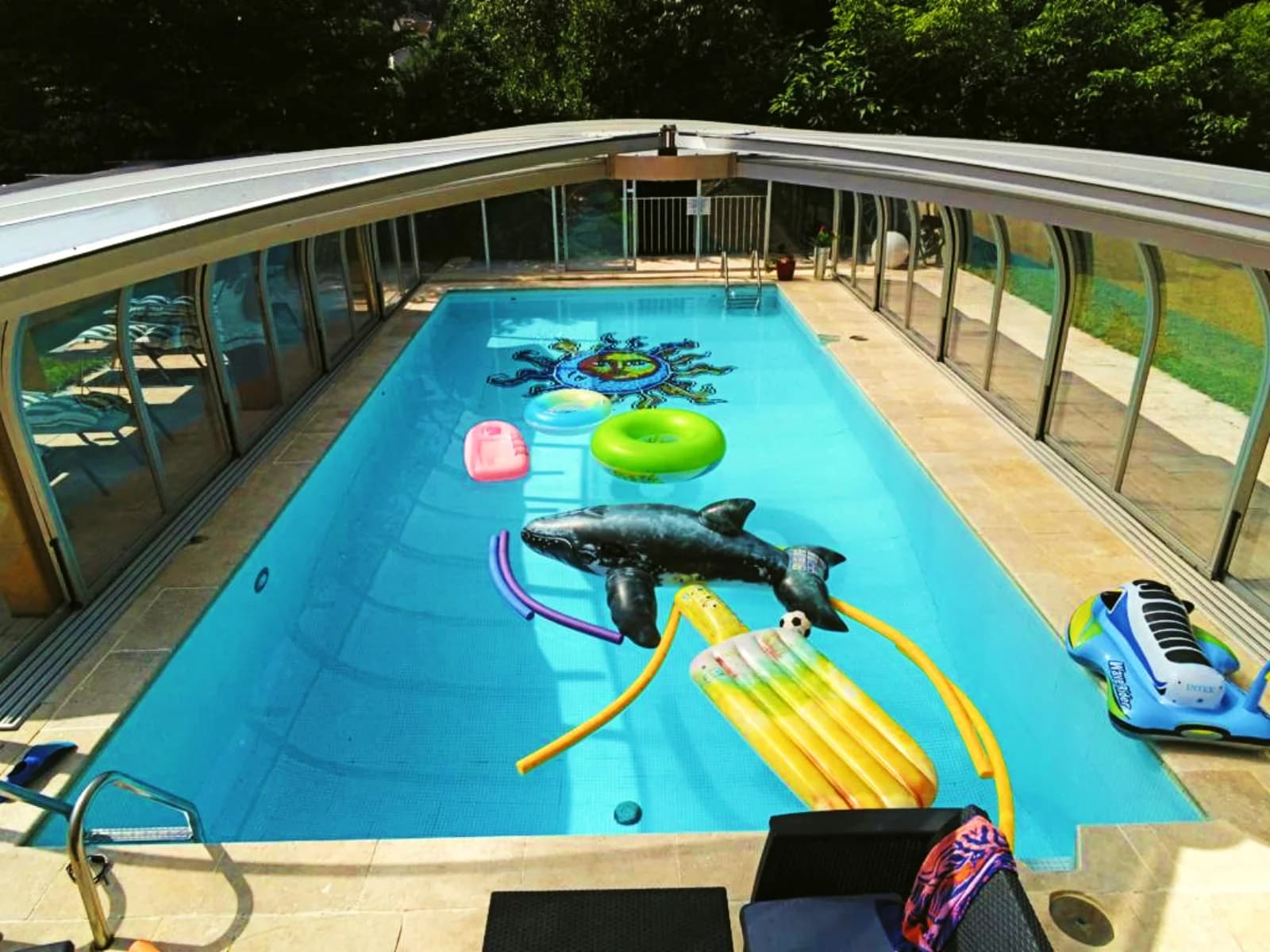 Meeting room in Lower villa with covered pool and garden - 1