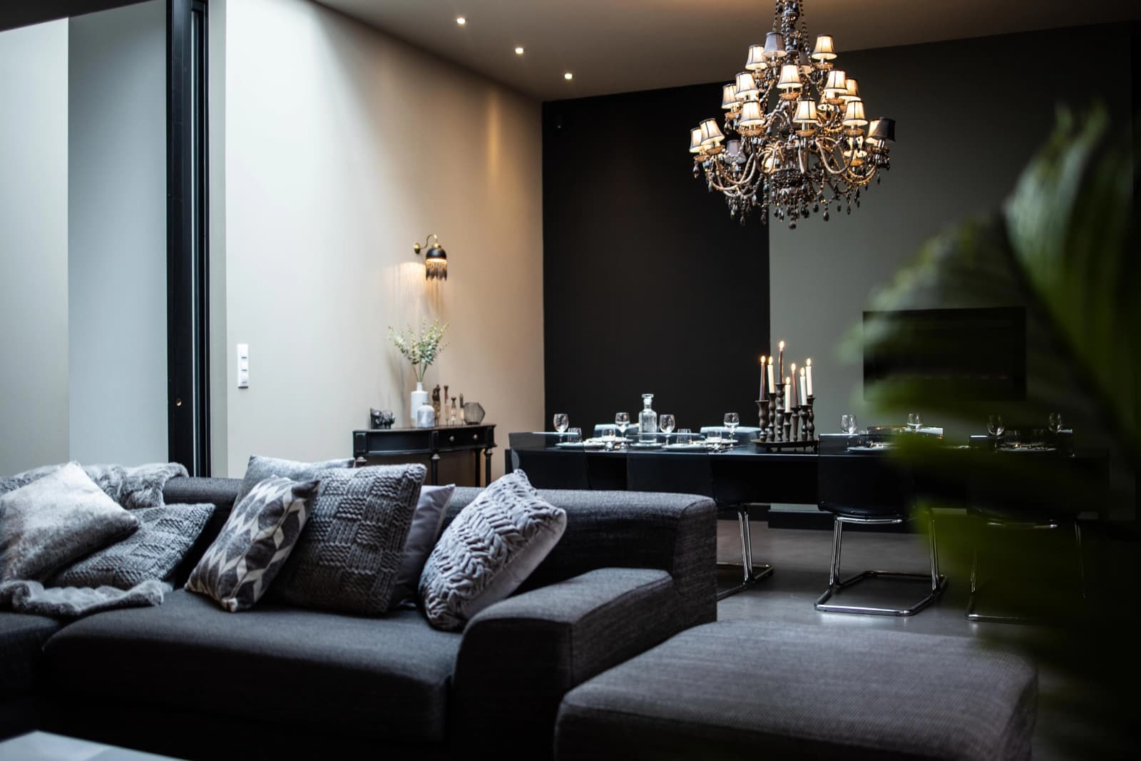 Living room in Loft with terraces, swimming pool, sauna - 1
