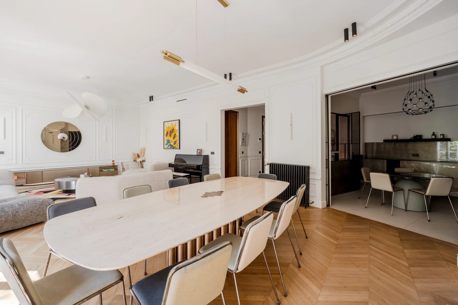 Espace Magnifique Espace dans un appartement haussmanien de grand standing avec écran géant - 3