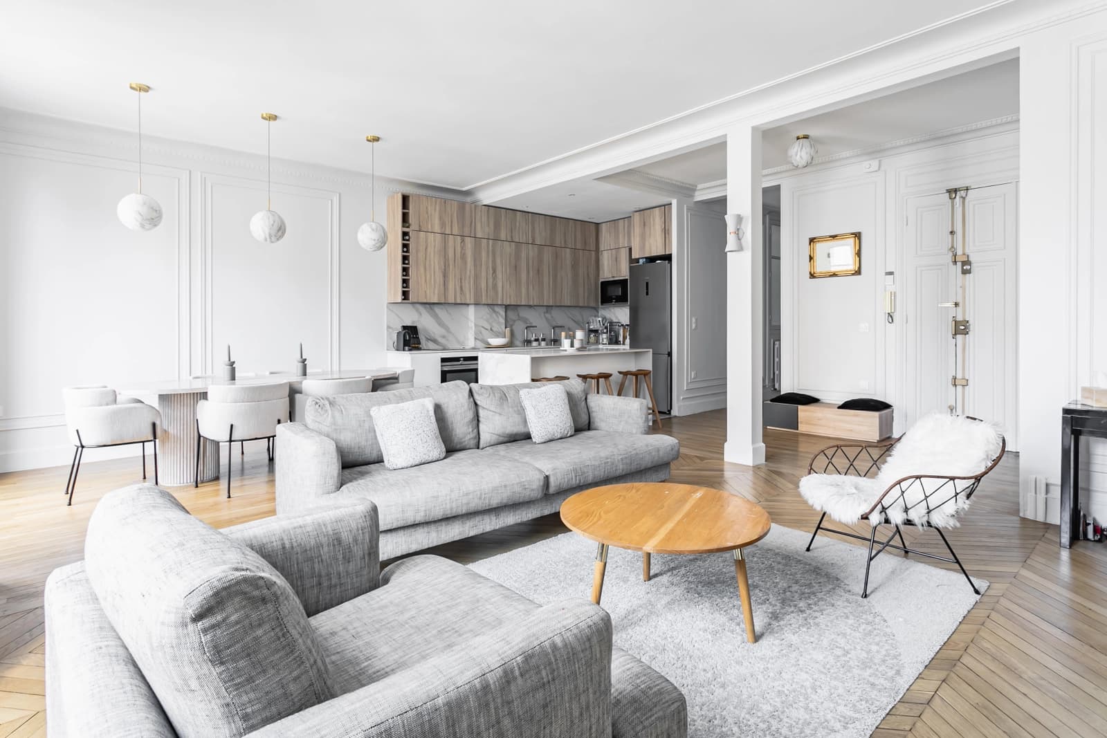 Salle de réunion dans Appartement parisien très lumineux au design épuré - 0