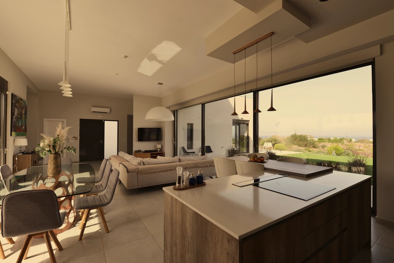 Salle de réunion dans Villa d'architecte offrant une vue époustouflante - 1