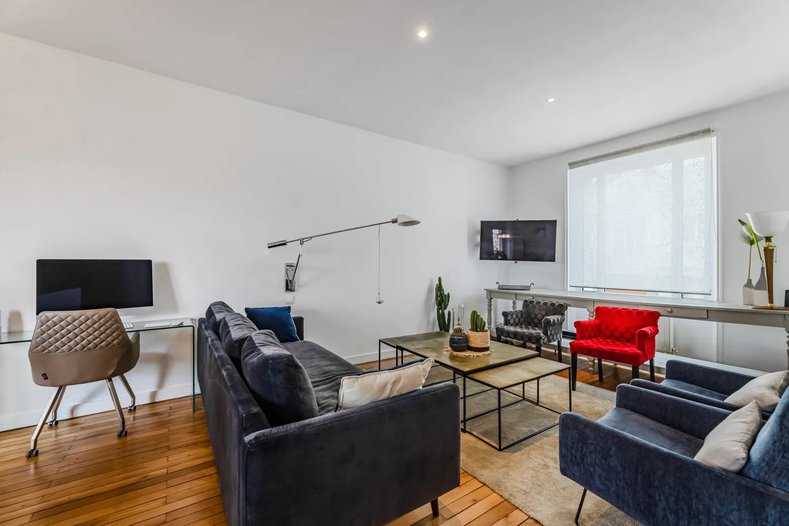 Living room in Character house with terrace St Félix - 1