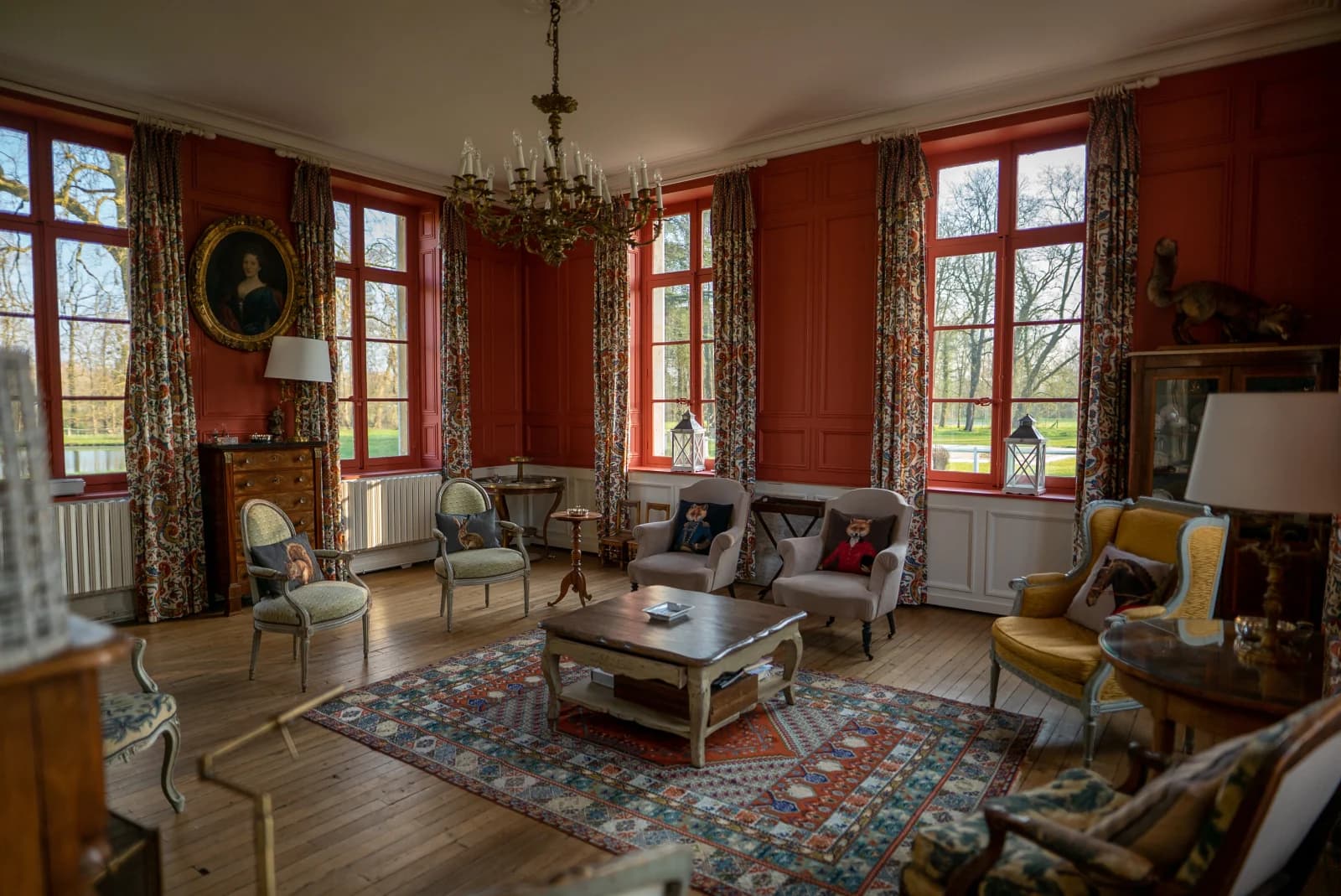 Living room in Chateau 18th near Paris - 1