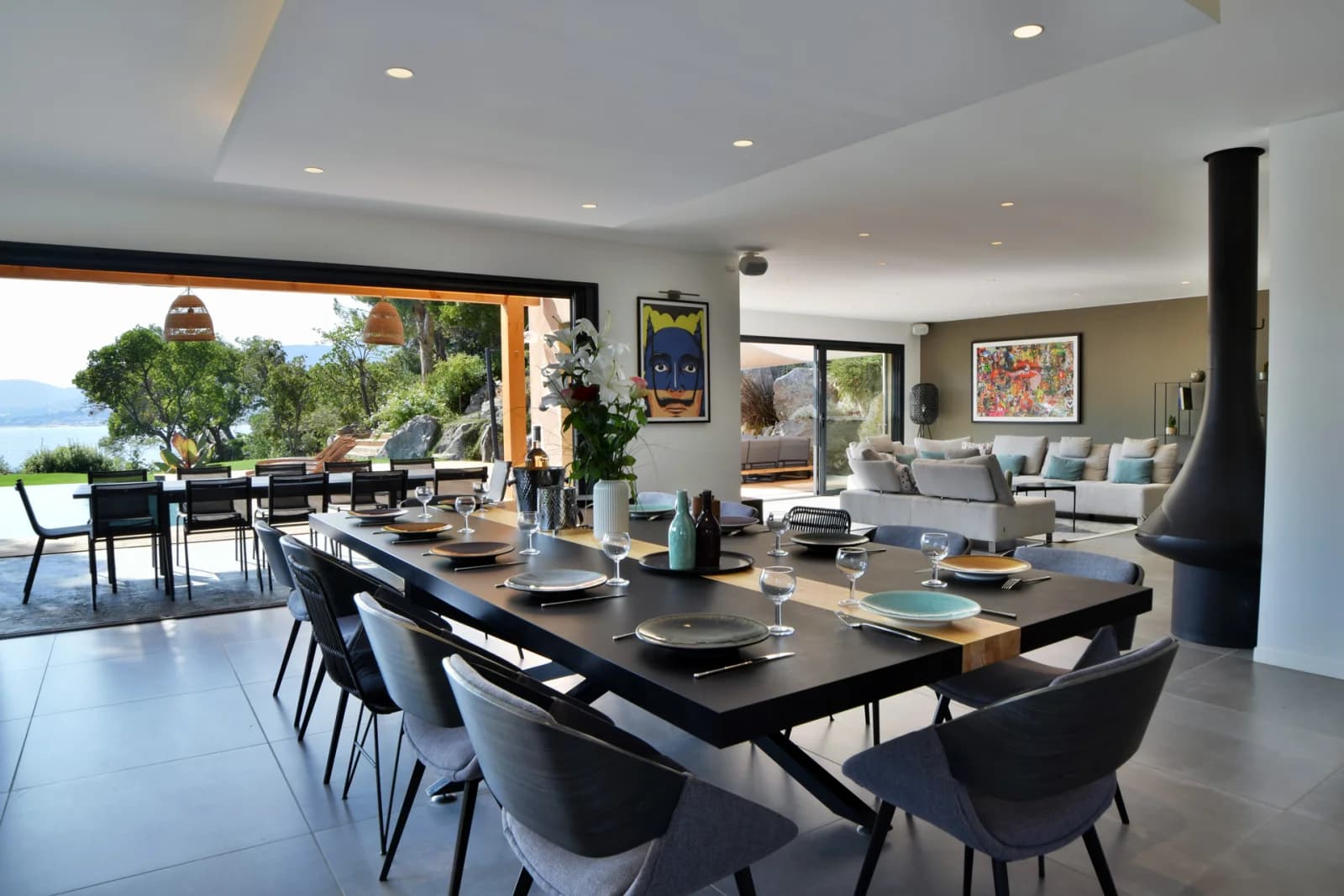 Salle de réunion dans Villa "pieds dans l'eau" au Golfe de Saint-Tropez - 0