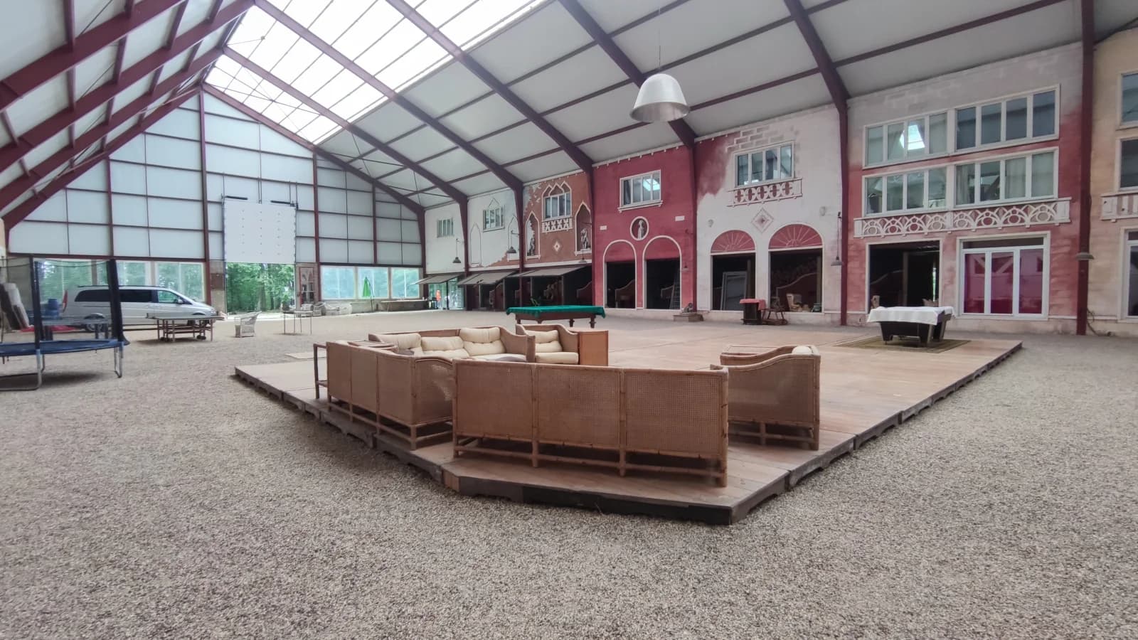 Living room in former horse riding arena - 1