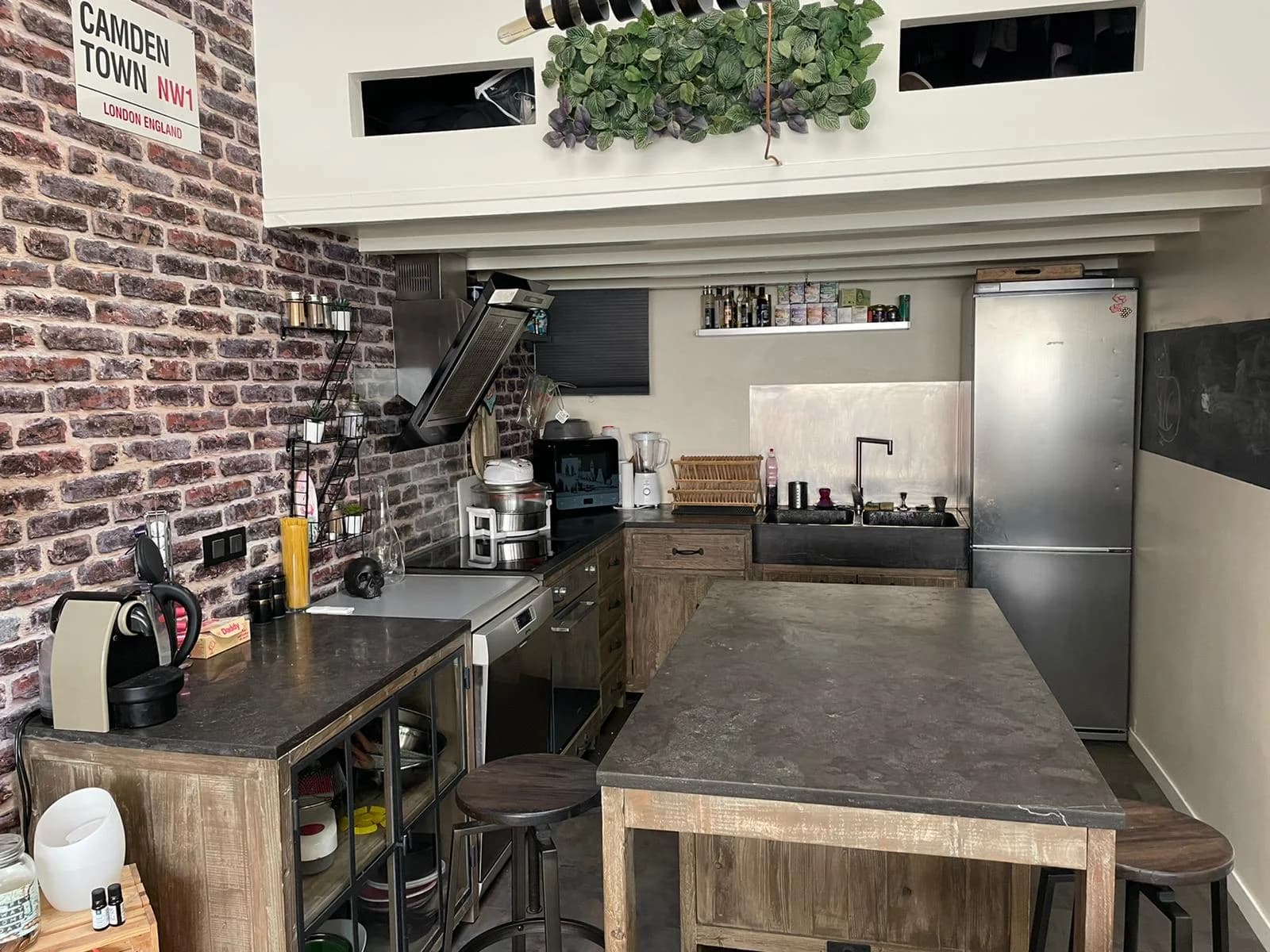 Kitchen in Industrial triplex loft, former post office - 1