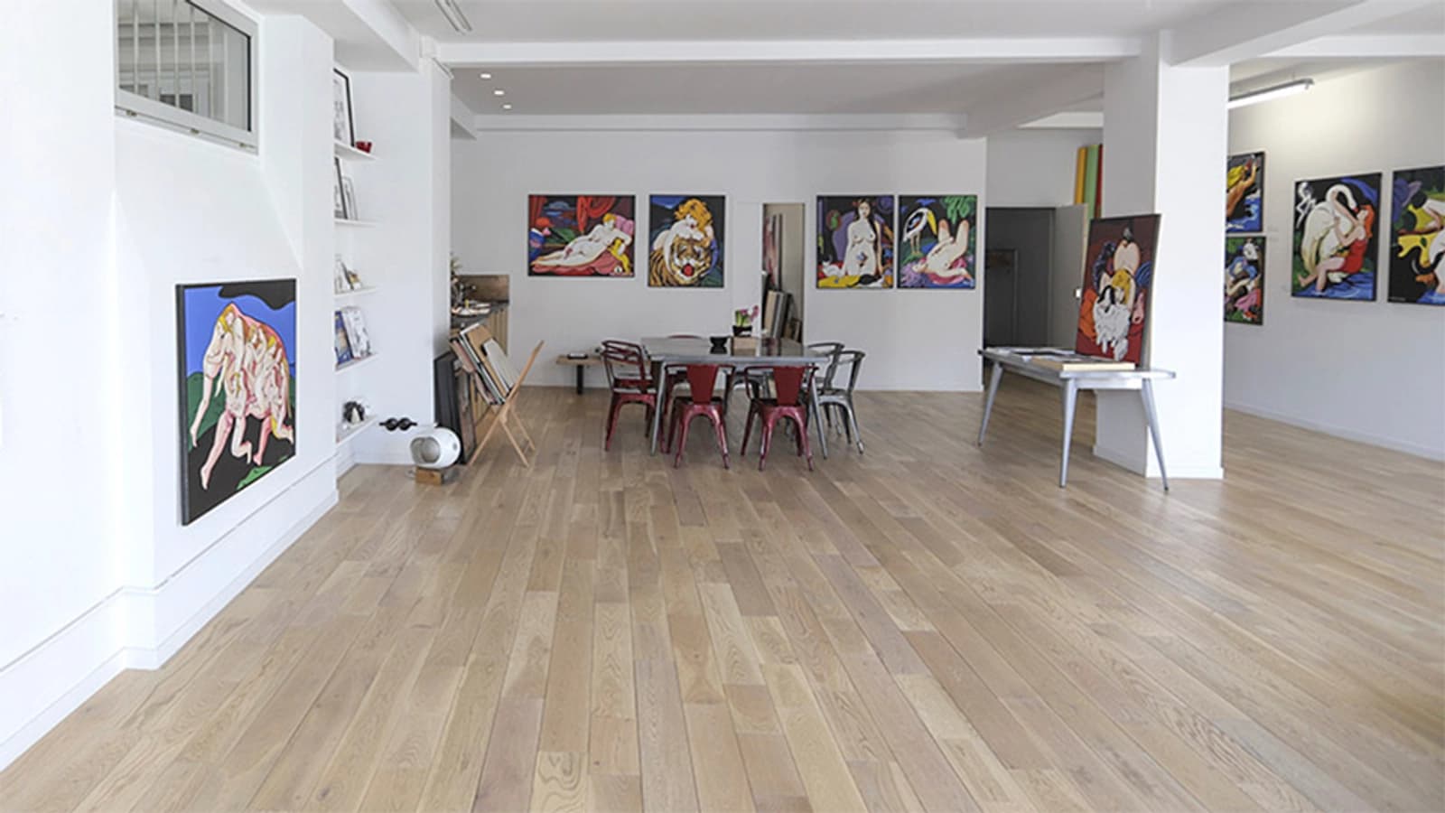 Salle de réunion dans Loft galerie style années 30, vue toits de Paris - 1
