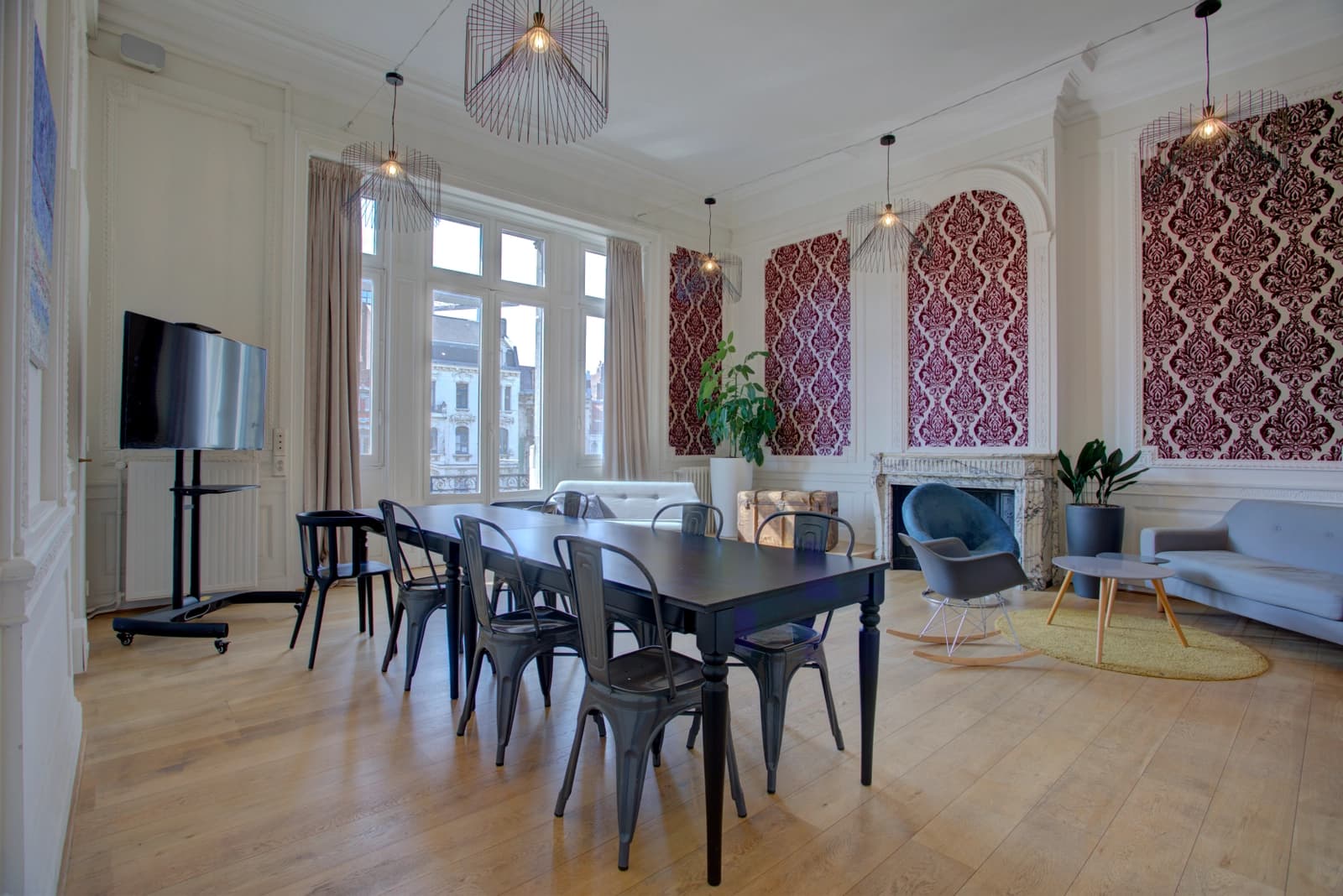 Meeting room in Bourgeois house built in 1870 - 1
