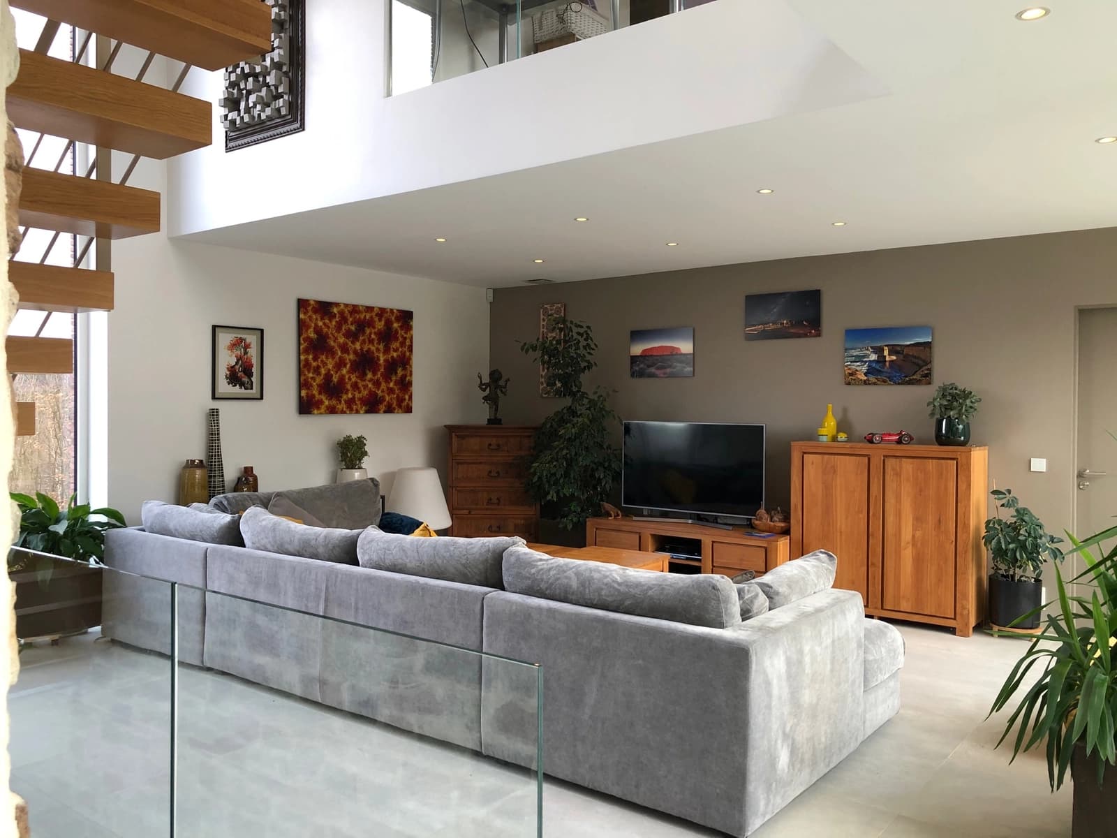 Living room in Contemporary villa in the heart of nature near Spa - 1