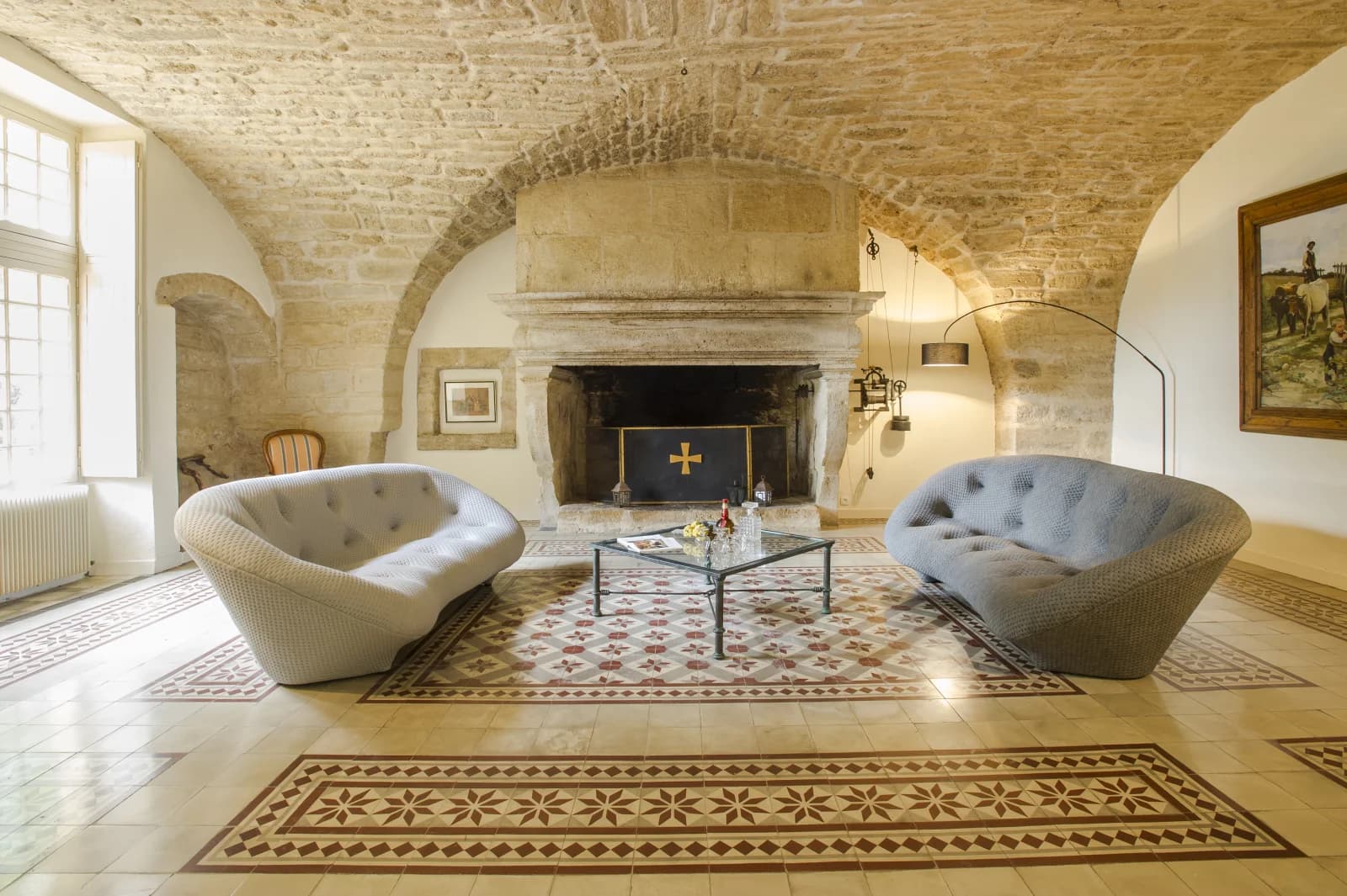 Living room in Château Saint-Martin-de-la-Garrigue - 1