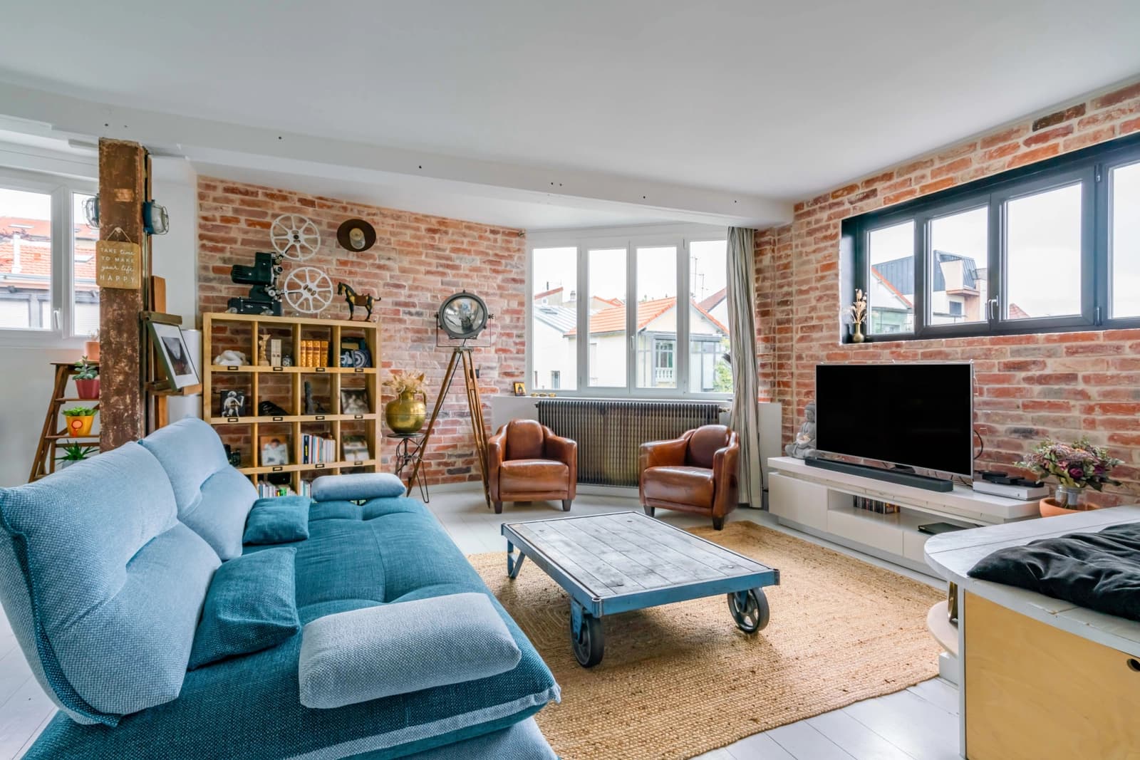Living room in Bright duplex in a former printing works - 1