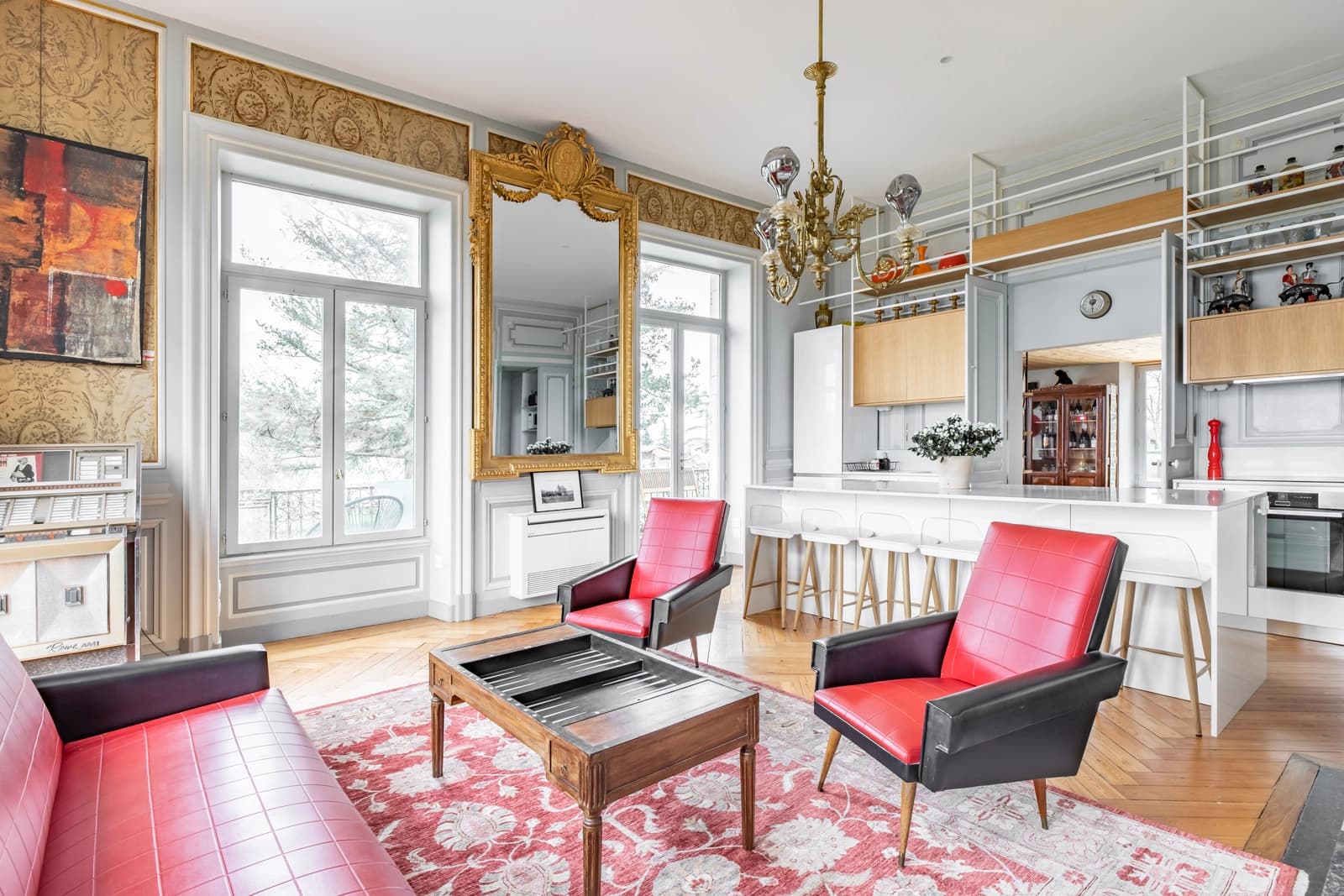 Salon dans Ancien salon d'un château du XIXème, décor unique - 0