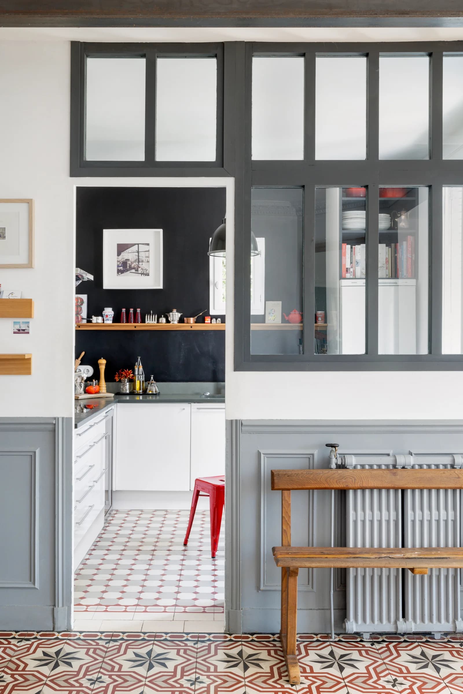 Espace Maison meulière avec verrière, style moderne et vintage - 1