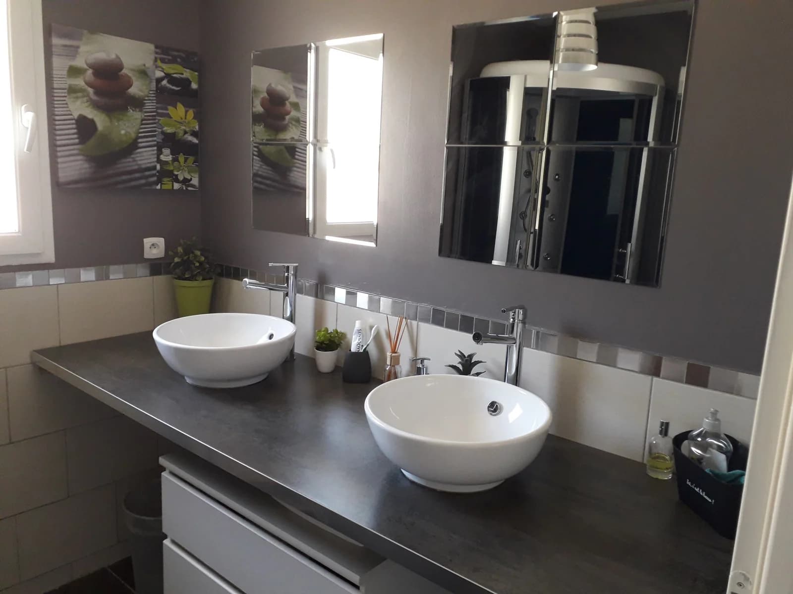 Bathroom in Contemporary house with pool - 1