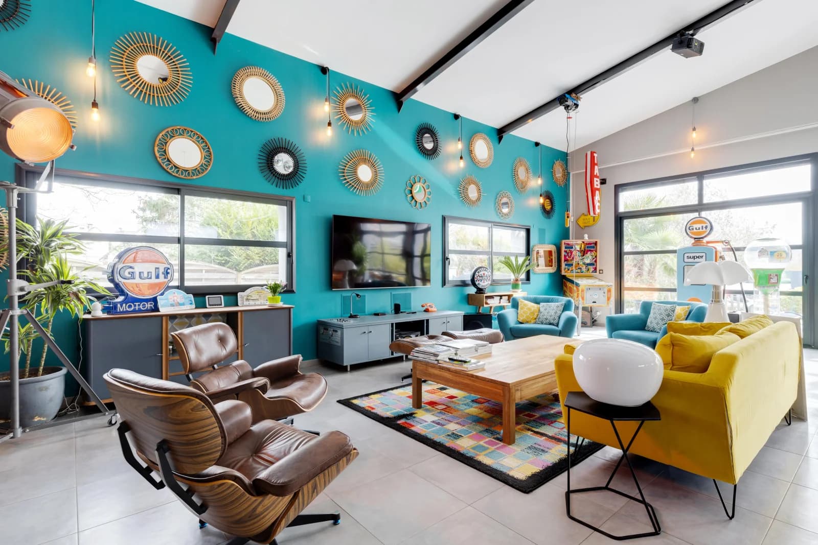 Living room in Atypical and colorful loft - 1