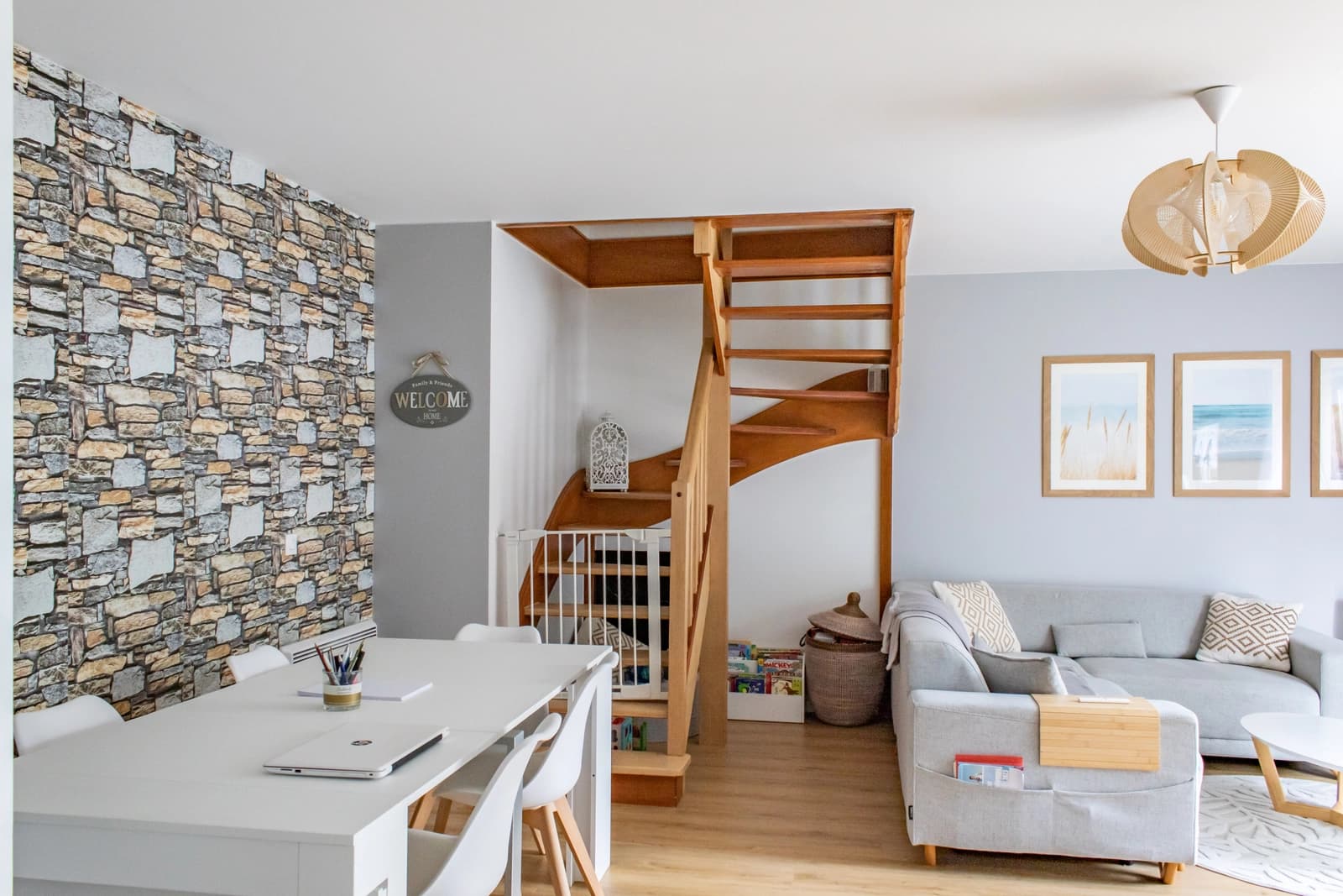 Living room in Beau Duplex design & scandinave - 1