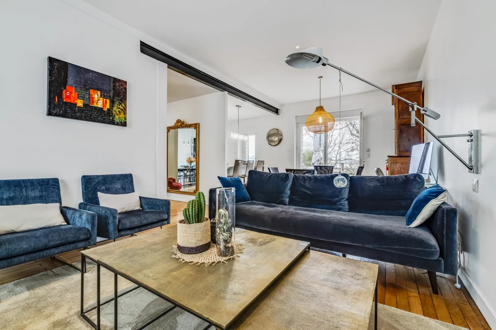 Living room in Character house with terrace St Félix - 1