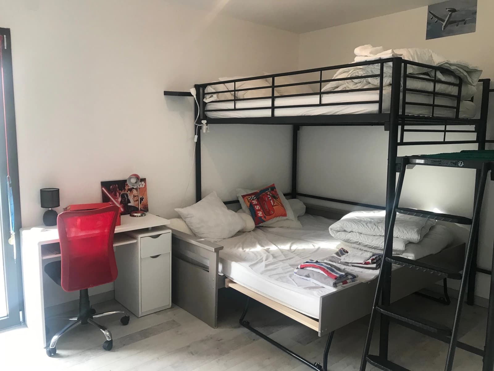Bedroom in New house with large living room - 1