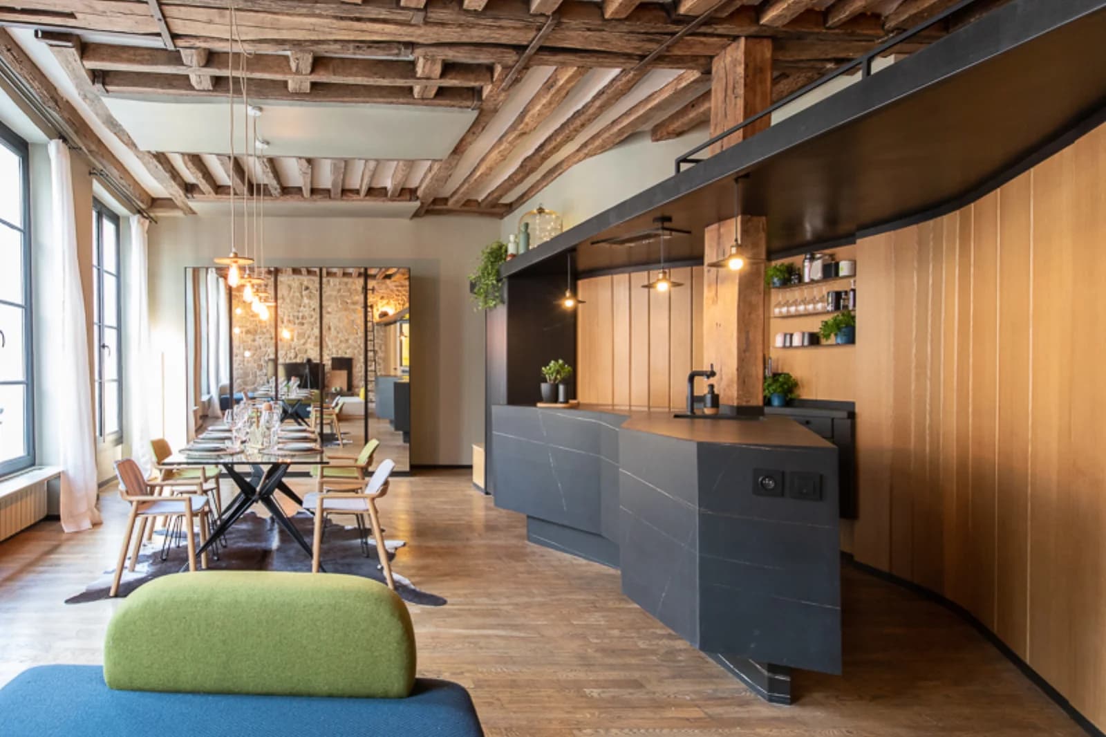 Espace Grand appartement ouvert dans le vivant quartier Montorgueil - 0