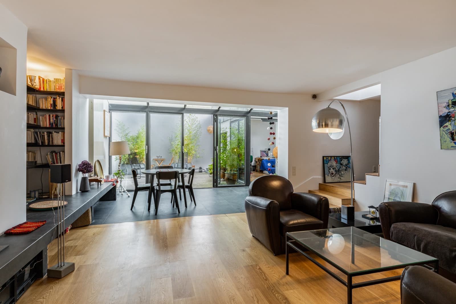 Living room in An architect-designed house with terrace in Paris - 1