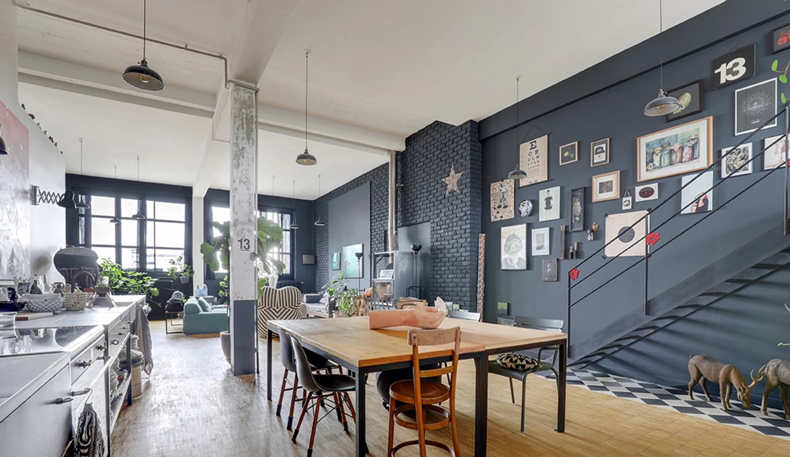 Loft arty spacieux et clair, style New-Yorkais