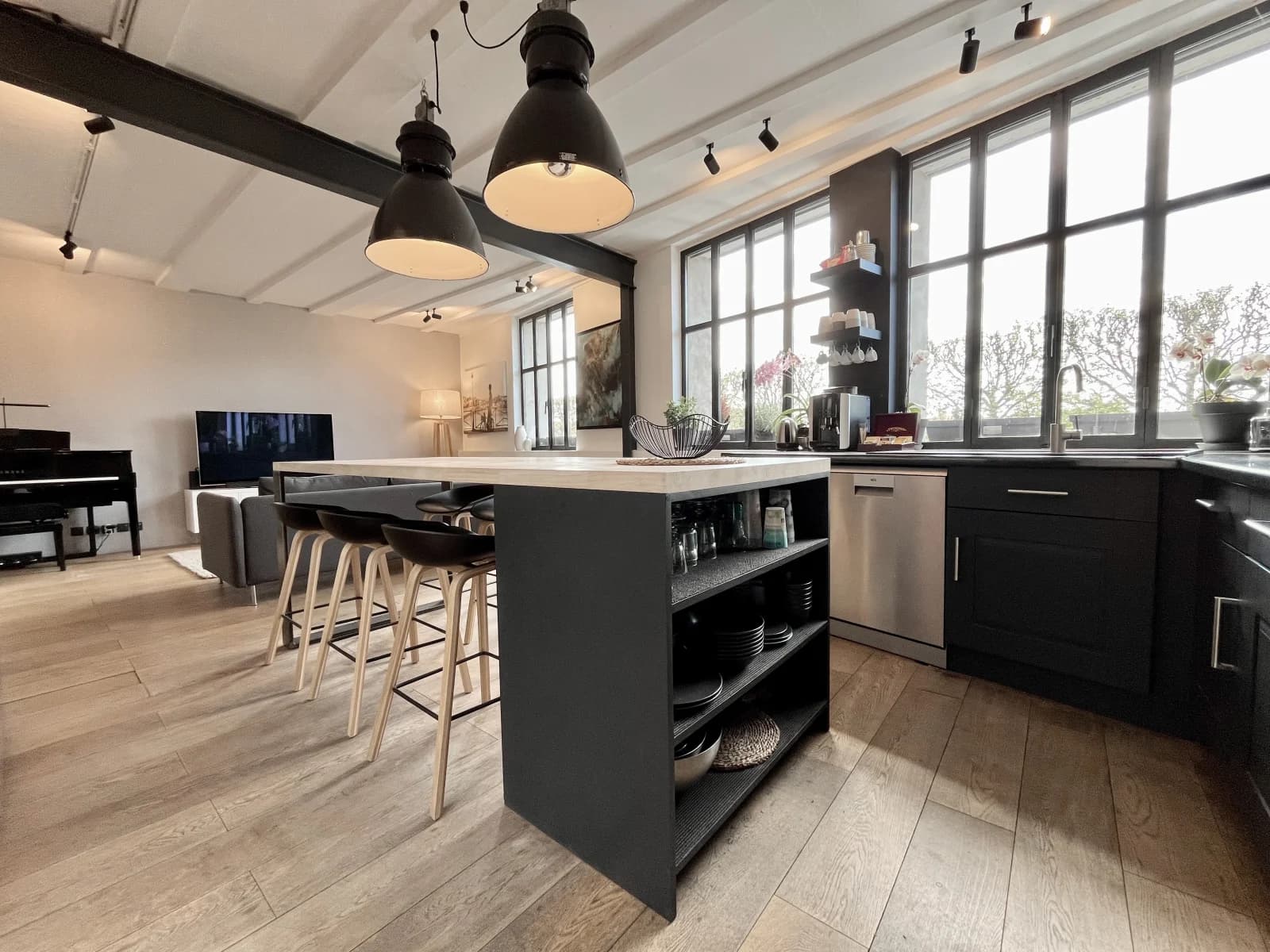Space Large industrial loft: Eiffel, bricks and glass roof - 1